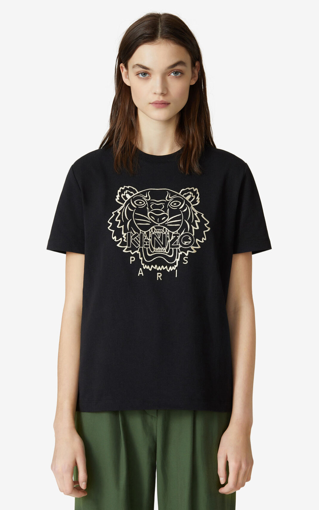 Kenzo Loose 虎 Tシャツ レディース 黒 - TOSWPX958